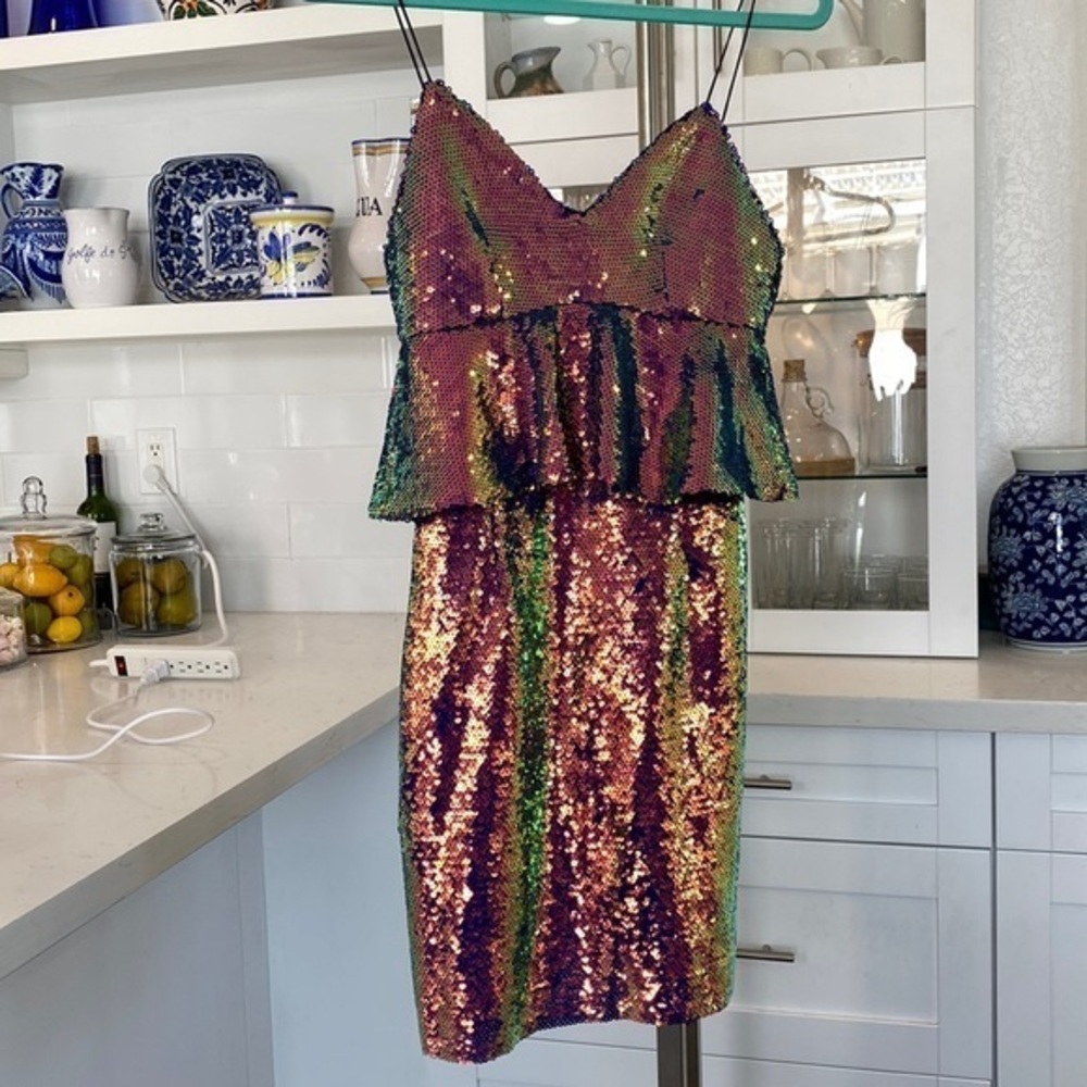 Beautiful sequin‎ dress with color variations! Zara